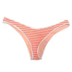 Rip Curl Coral Orange White Stripes Swim Bottom Size XXL NWT